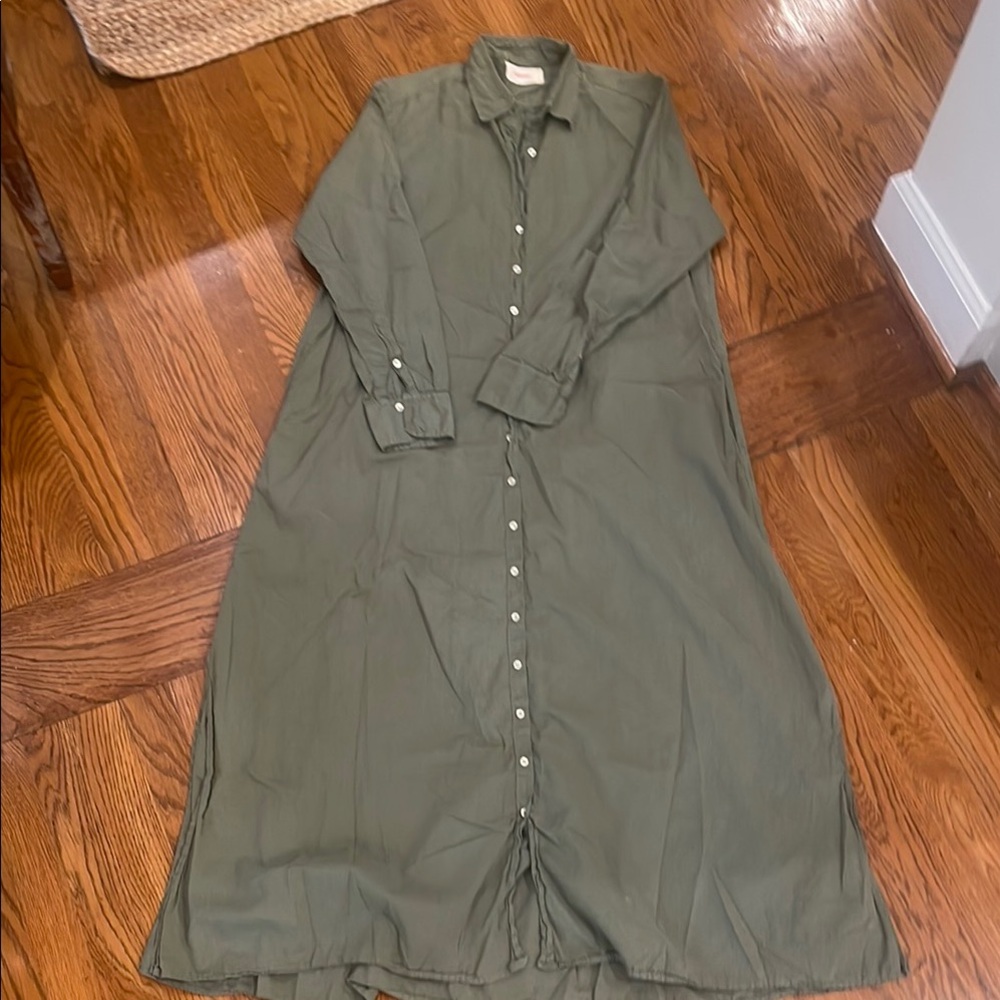 XiRENA Green Long Sleeve Shirt Dress